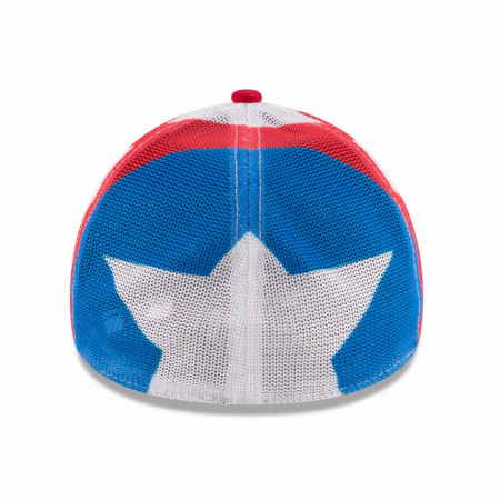 Captain America Wrapped Star Symbol New Era 39Thirty Fitted Hat